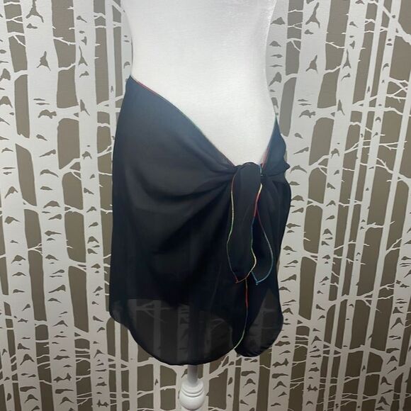 Cabana Beach 90s Vintage Swim Sarong Coverup OS - Picture 2 of 9